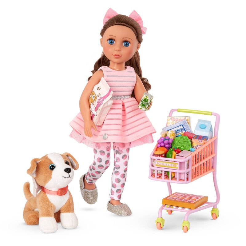 Glitter Girls Shopping Cart &#38; Groceries Accessory Set for 14&#34; Dolls, 4 of 9