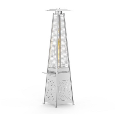 Outdoor Pyramid-Shaped Freestanding Heater/Light, 48,000 BTU Propane Heater with Removable Table