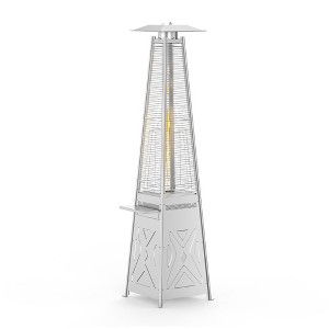 Outdoor Pyramid-Shaped Freestanding Heater/Light, 48,000 BTU Propane Heater with Removable Table - 1 of 4