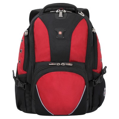 swiss gear red and black backpack