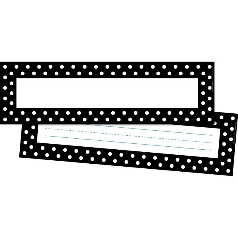 Black &#38; White Dots Name Tag, Bulletin Board Signs and Name Plate Set - Barker Creek, 3 of 5