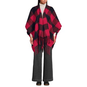 Lands' End Women's Brushed Boucle Ruana - 1 of 4