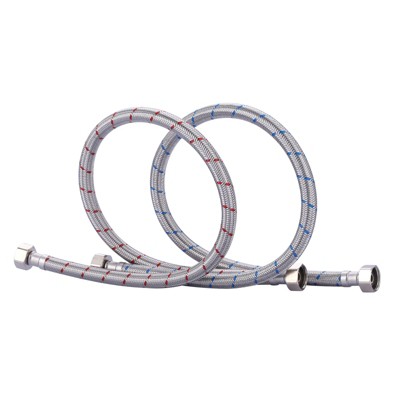 WOWOW 1/2 in. Compression x 1/2 in. Compression x in. Braided nylon Faucet Connector
