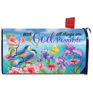 Briarwood Lane Spring Mailbox Cover  - Oversized - With God Oversized For Spring Mailbox Cover - 1 of 2