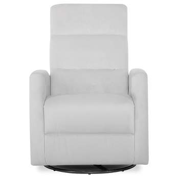 Evolur Upholstered Faux Leather Seating Reevo Swivel Glider Chair