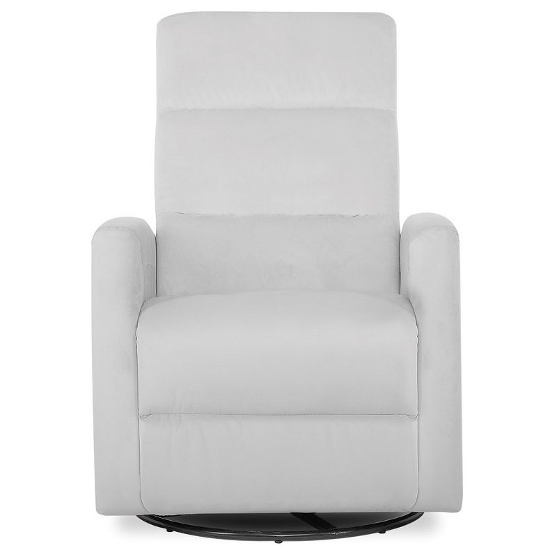 Evolur Upholstered Faux Leather Seating Reevo Swivel Glider Chair, 1 of 6