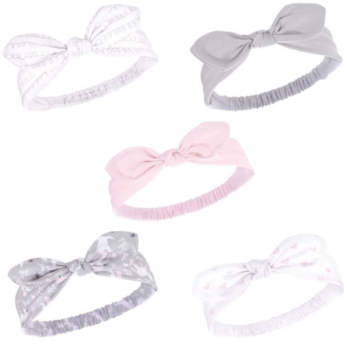 Hudson Baby Infant Girl Headbands 5pk, Gray Unicorn, 0-24 Months : Target