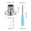 Unique Bargains Stainless Steel Brushed Finish Durable Rust Resistant High-Leg Closet Rod Holder with Cover 4 Pcs - 2 of 4