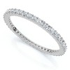 Pompeii3 3/4ct Genuine Engagement Wedding Ring 14K White Gold Stackable Band - 2 of 4