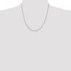 Black Bow Jewelry 2mm Sterling Silver Solid Beveled Oval Cable Chain Necklace - 3 of 4