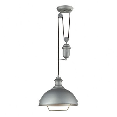 Elk Home Farmhouse 1 - Light Pendant in  Aged Pewter