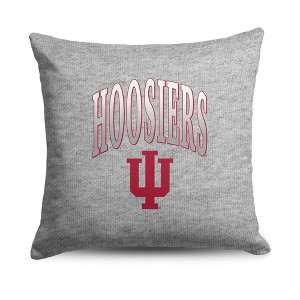 NCAA Indiana Hoosiers 16" Heather Gray Sweatshirt Pillow - 1 of 4