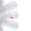 Northlight Pre-Lit Pencil Woodbury White Pine Artificial Christmas Tree - 6.5' - Pink Lights - 2 of 4