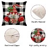 Merry Christmas Joy Xmas Trees Red Throw Pillow Covers, 18 x 18 Inch - 3 of 3