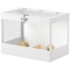 PawHut Hamster Cage with Openable Top, Hut, Seesaw, Ladder, Transparent Acrylic Panel Small Animal Habitat for Dwarf Hamster Gerbil, White - 4 of 4