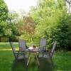 VINGLI Upgraded Folding Chair with Arms, Portable for Outdoor & Indoor, Lawn, Pool, Garden (Black) - 2 of 4
