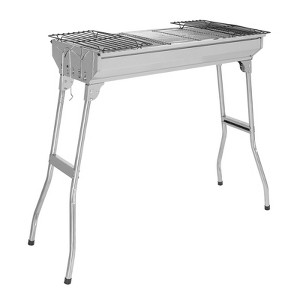 NAYSAYE Grill Racks Portable Stainless Steel Grill Lightweight and Durable for Outdoors, Silver, 27.5"*12.2"*27.9" - 1 of 4