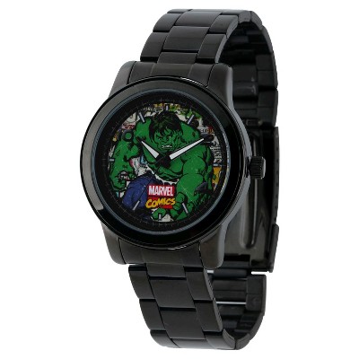 Men's Marvel Hulk Casual Alloy Watch - Black