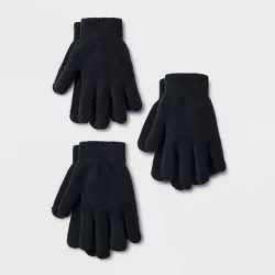 Kids' 3pk Gloves - Cat & Jack™ Black