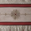 Perry Embroidered Shower Curtain Red: Madison Park, Polyester Jacquard Fabric, Machine Washable, Buttonhole Top - 4 of 4