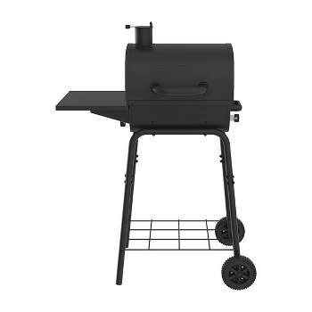 Nexgrill 17.5" Barrel Charcoal Grill & Side Shelf Cart Model #810-0063 Black