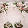 Artloge 7.2FT White Heart Shape Wedding Arch Stand Heavy Duty Metal Balloon Backdrop Stand for Lawn Party Ceremony Wedding Decoration - 2 of 4