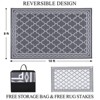 Outdoor Rug, Waterproof Reversible Patio Carpet,  Print Camping Rug, Geometric RV Mat for Deck, Balcony, Picnic & Beach - 2 of 4