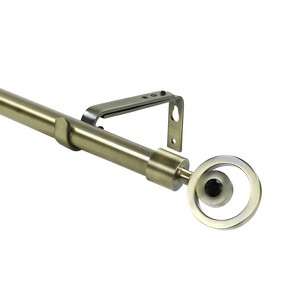 Urbanest Adjustable Stella Finial Curtain Drapery Rod Set, 3-4-inch - 1 of 4