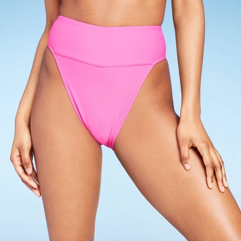 Women's Pucker V-front High Waist Extra High Leg Cheeky Bikini Bottom -  Wild Fable™ : Target