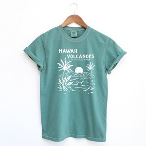 Simply Sage Market Women's Hawaii Volcanoes Short Sleeve Garment Dyed Tee - 1 of 2