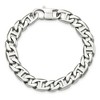 Black Bow Jewelry Men's 9mm Stainless Steel Oval and Anchor Chain Bracelet, 8.25 Inch - 3 of 4