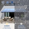Home Outdoor Patio Gazebo with Wall Mounted Heavy Duty Pergola, Powder-Coated Steel Frame, Shade Canopy for Backyard,Outdoor Entertaining - 3 of 4