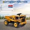 12V Kids Ride On Dump Truck with Remote Control,4 Wheeler Construction Vehicles with Electric Dump Bed - 3 of 4
