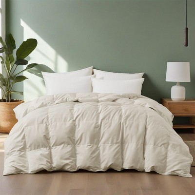 Peace Nest White Goose Down Comforter - Ultra Soft  Noiseless 360 Thread Count Fabric, Lightweight & Medium Weight for All Season