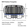 BestParts 16FT Outdoor Pumpkin Trampoline with Safety Net, Curved Poles, Basketball Hoop & Ladder, ASTM Certified - 2 of 4