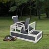 KWPZQEB 3- Room Tortoise House Habitat with Balcony & 2 Stories, Wooden Tortoise Enclosure with Ladder, Tray£¬Large Reptile Cage for Indoor, Outdoor - 2 of 4
