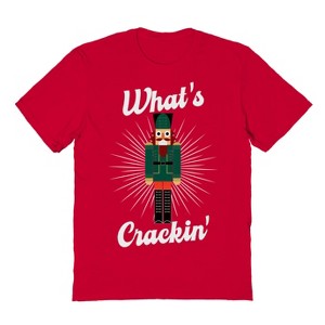 Rerun Island Men's Christmas What Cracker Short Sleeve Graphic Cotton T-Shirt - 1 of 1