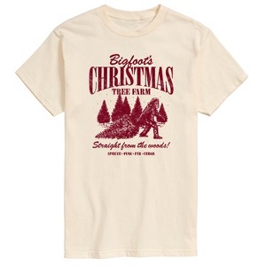 Men's - Instant Message - Bigfoots Christmas Tree Farm Short Sleeve Graphic T-Shirt - 1 of 4