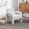 SEYNAR Modern Teddy Upholstered Accent Chair with Tubular Multifunctional Legs for Living Room - 3 of 4