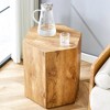 HDZNVF Modern MDF Side Table, With Complex Texture Patterns, Wood - 2 of 4