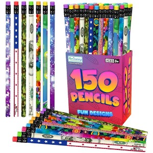 ArtCreativity Bulk Assorted Number 2 Wooden Pencils (Pack 150) - 1 of 4
