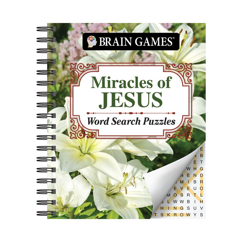 Brain Games - Miracles of Jesus Word Search Puzzles - (Brain Games - Bible) by  Publications International Ltd & Brain Games (Spiral Bound), 1 of 2