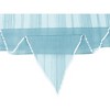 INSPIRE CHIC Women's Pleated Chiffon Contrast Color Trim Semi Sheer Stretchy Gauze Neck Scarves 1Pc - 4 of 4
