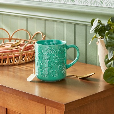 16oz Stoneware &#39;Take Me To The Beach&#39; Mug Teal Green - Opalhouse&#8482;