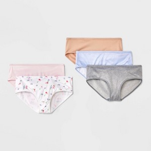 Girls' 5pk 'Cherries' Brushed Microfiber Hipster Underwear - art class™ - 1 of 4