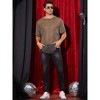 Lars Amadeus Men's See-Through Short Sleeve Party Holiday Shiny T-Shirt - 2 of 4