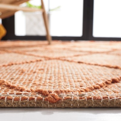 Orange Geometric Sisal 8' x 10' Area Rug