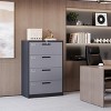Mlezan Drawer Lateral File Cabinet: Lockable Metal Storage for Letter/Legal/F4/A4 Files.Large Deep Drawers,Ideal for Home or Office Use. - 2 of 4