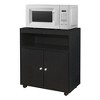 Kings Brand Furniture Vericombe Microwave Kitchen Cart, 2-Door Accent Storage Cabinet - 2 of 4