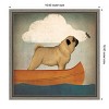 Amanti Art Pug Canoe Co by Ryan Fowler Framed Canvas Wall Art - 4 of 4